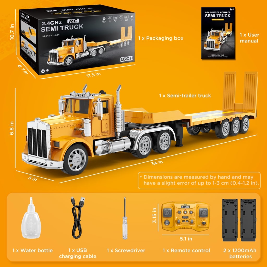 39.6" Giant RC Semi Hauler
